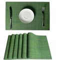 Set of 6 WAZAIGUR Woven Dining Mats - Heat-Resistant & Washable