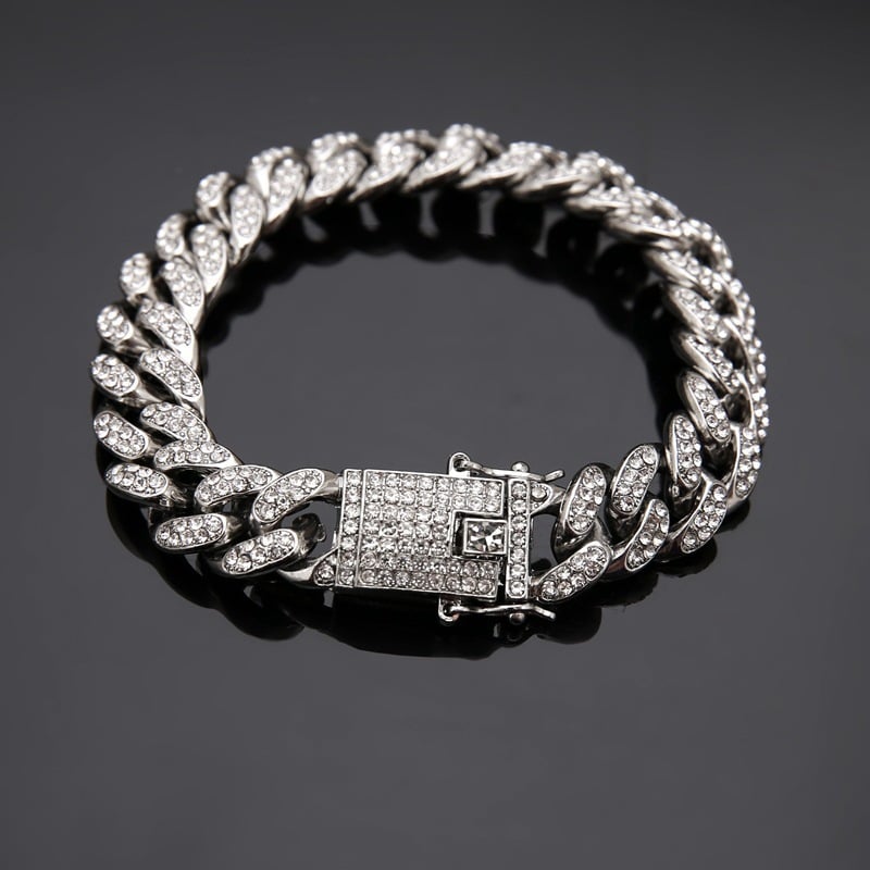 Cuban Diamond Link Bracelet Hip Hop Jewelry