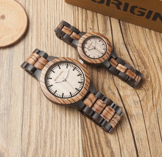 Elegant Wooden Pair Watches - His & Hers