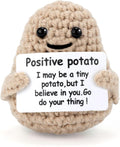 Mini Funny Knitted Wool Potato Toy with Positive Card