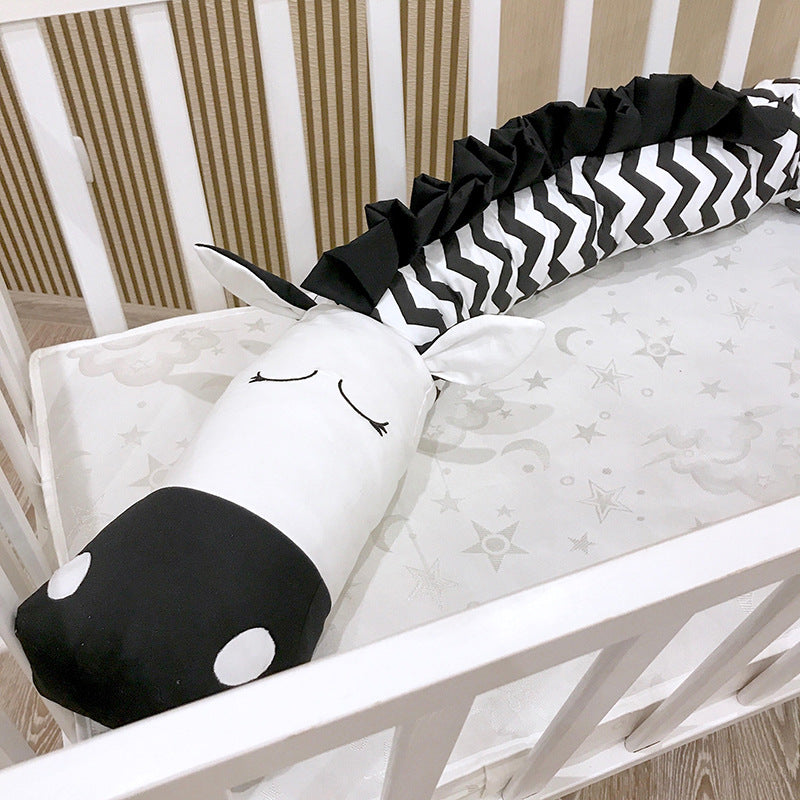Cot Bumper Zebra Design in Cotton for Baby Safety
