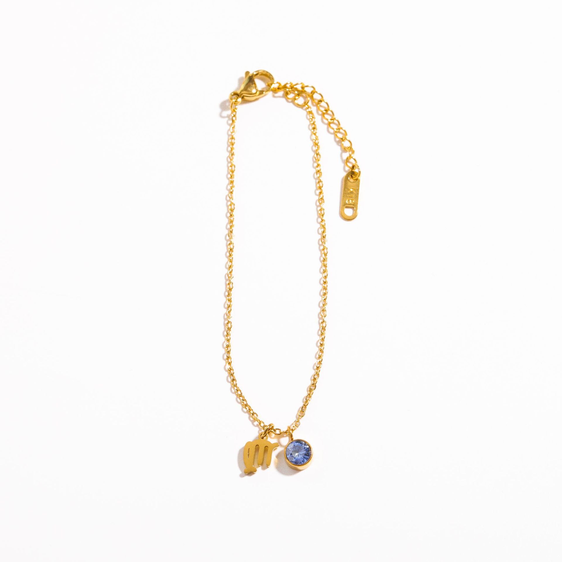 Zodiac Birthstone Steel Bracelet for Women
