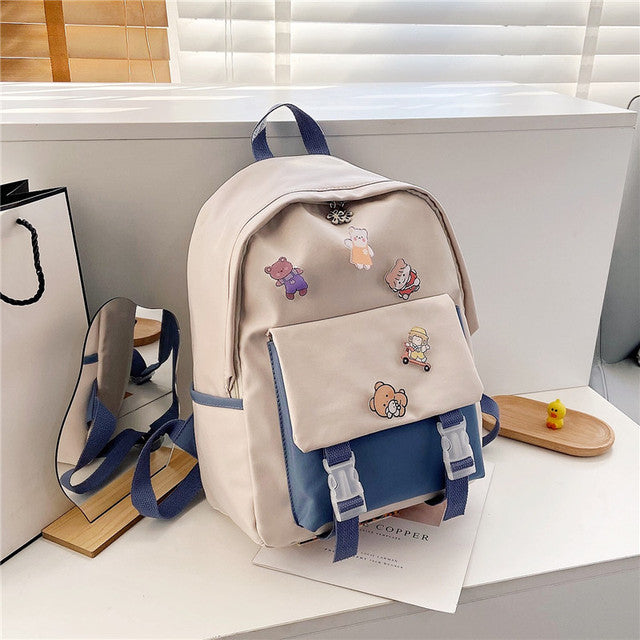 Multi-Color Cartoon Backpacks for Women and Girls