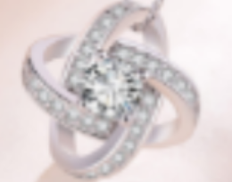 Jewelry Set with Diamonds: Necklace, Bracelet, Earrings