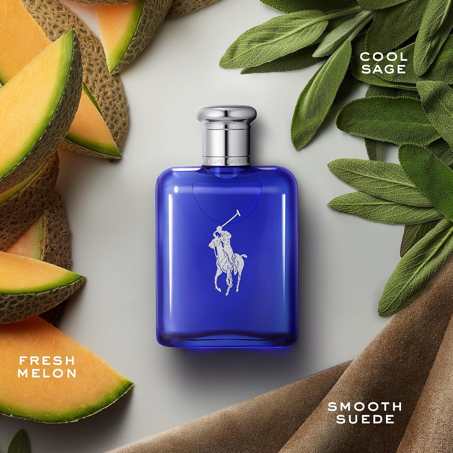 RALPH LAUREN FRAGRANCES (4.2 Fl Oz (Pack of 1) )- Polo Blue - Eau de Toilette - Men's Cologne - Aquatic & Fresh - With Citrus, Sage, and Suede - Medium Intensity