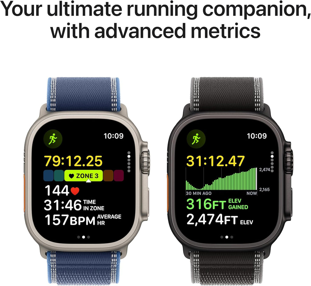 Apple Watch Ultra 3 [GPS + Cellular 49mm] Running & Multisport Smartwatch w/Rugged Titanium Case w/Black Titanium Milanese Loop