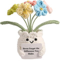 Forget-Me-Not Crochet Flower Potted Plant Gift | Difference You Make Gift