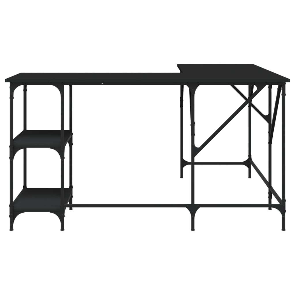 Desk Black 54.7"x54.7"x29.5" Engineered Wood