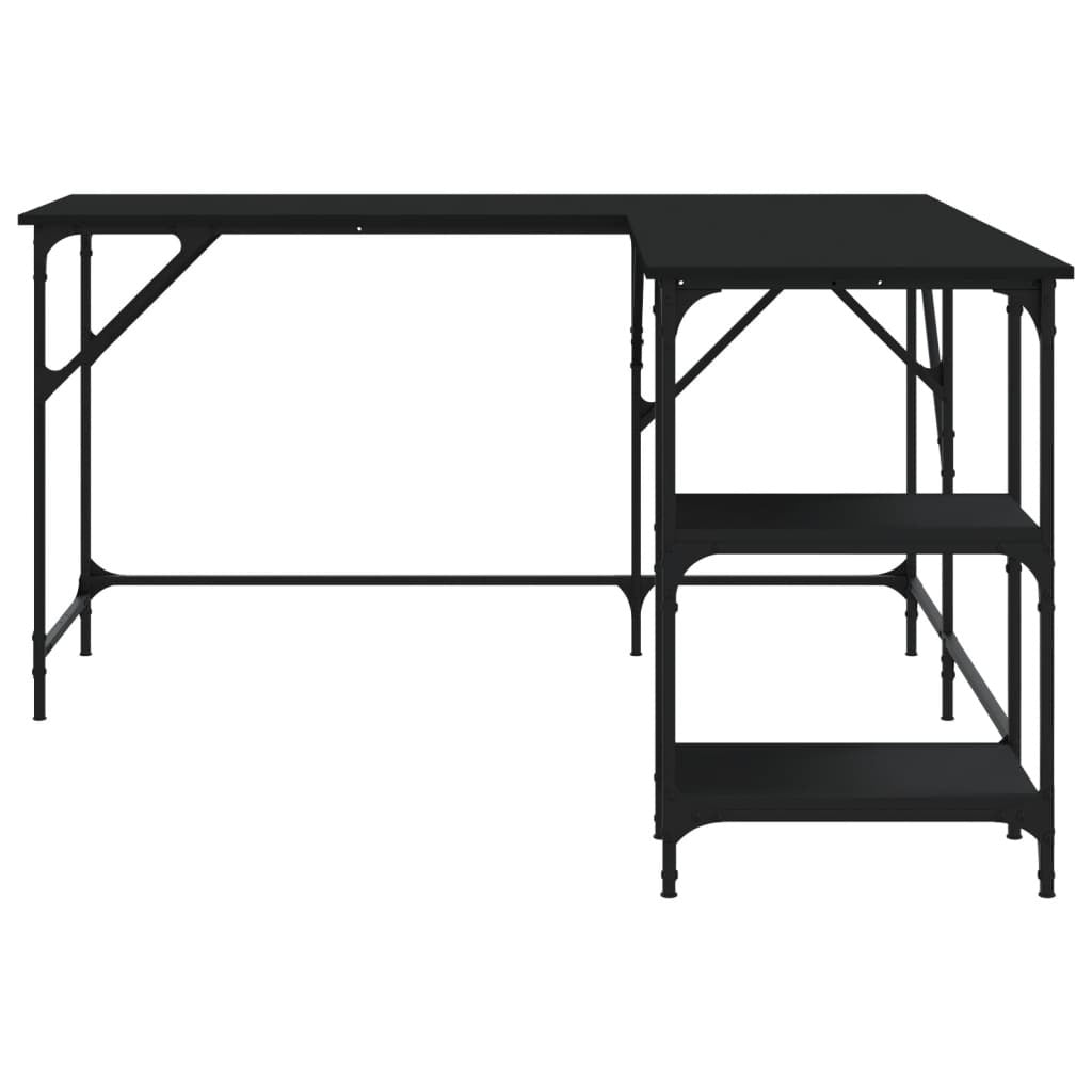 Desk Black 54.7"x54.7"x29.5" Engineered Wood