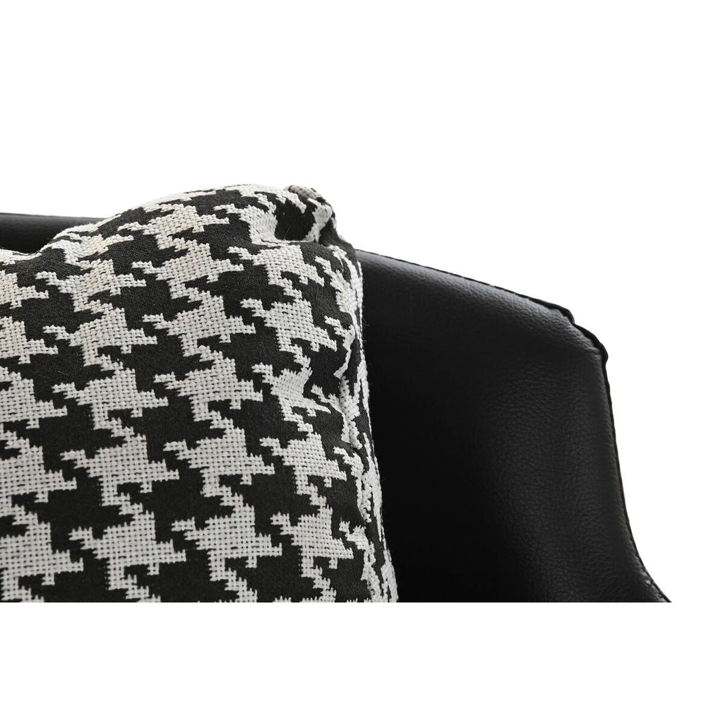 Sofa DKD Home Decor White Black Golden Metal Plastic Houndstooth