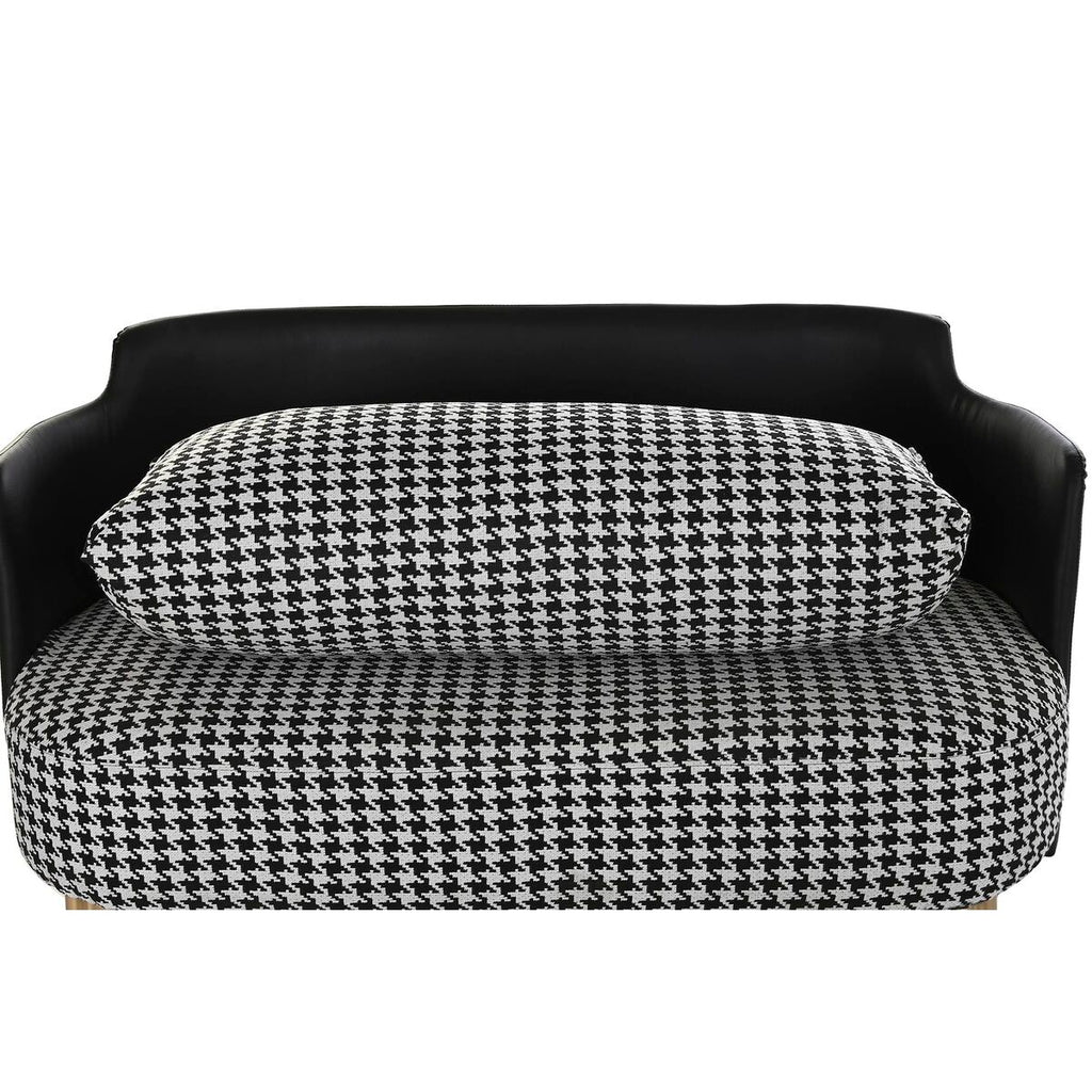 Sofa DKD Home Decor White Black Golden Metal Plastic Houndstooth