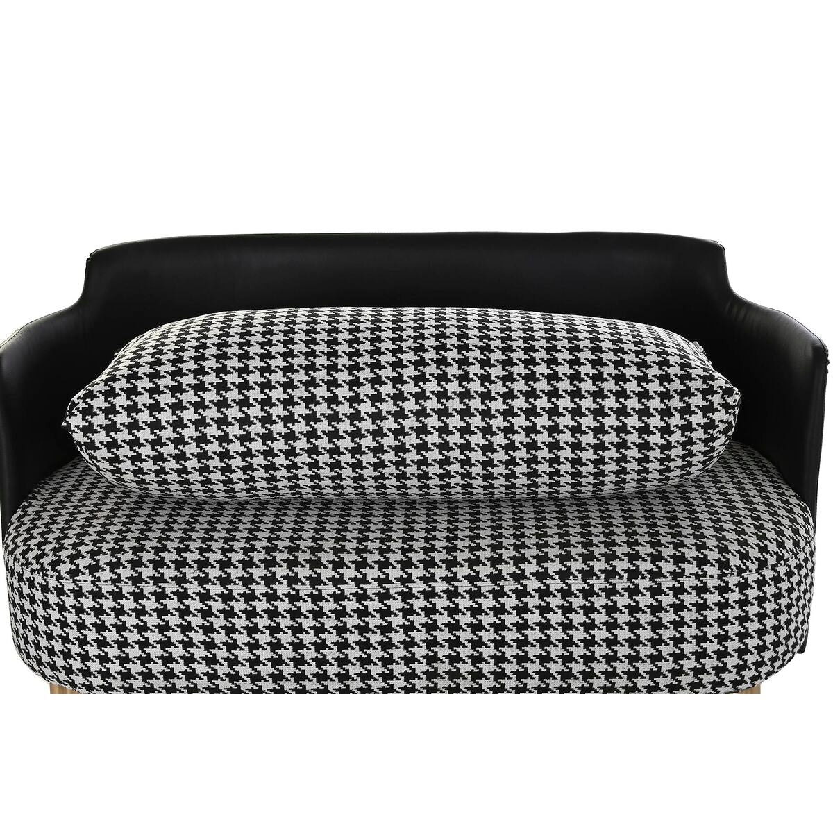 Sofa DKD Home Decor White Black Golden Metal Plastic Houndstooth