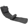 Full Body Bath Pillow with Adjustable Lumbar Roll Pillow Bathtub Cushion with 14 Suction Cups 3D Air Mesh Fit Any Tub Gray Bathroom Accessories