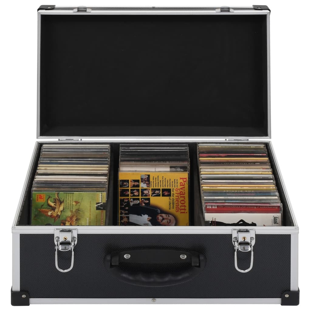 CD Case for 60 CDs Aluminum ABS Black