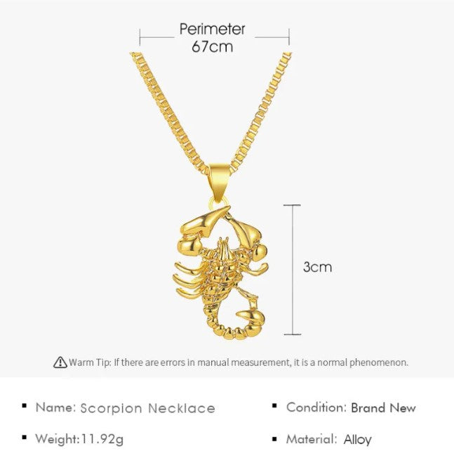 Gold Scorpion Necklace