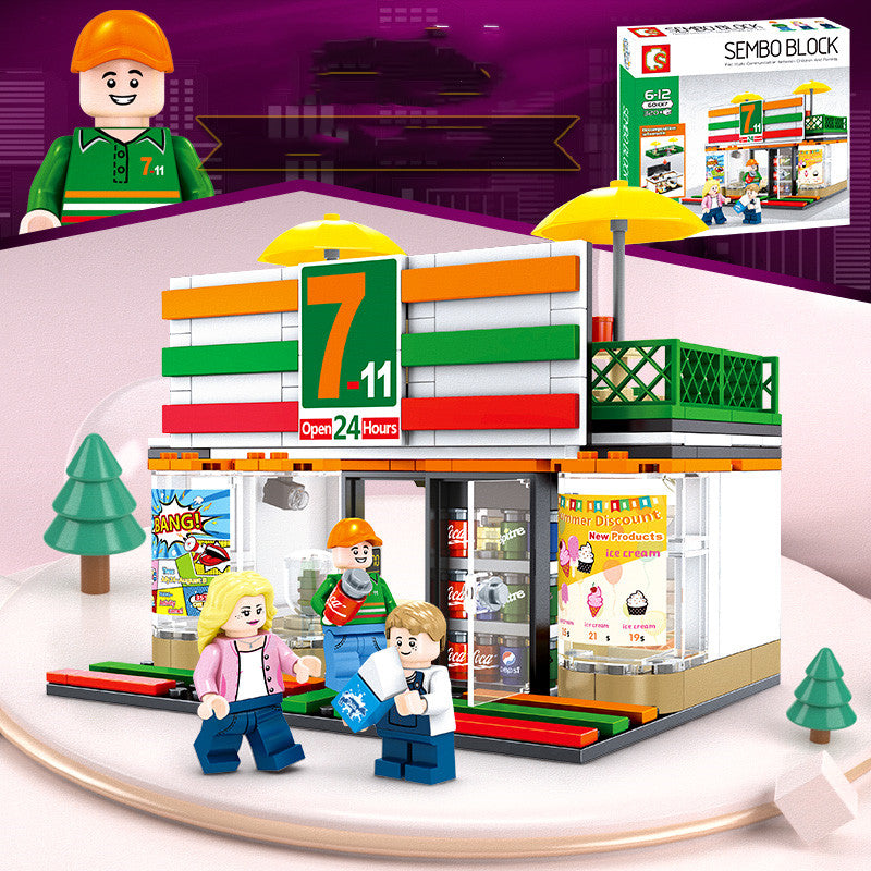 Style: Fast Food - Mini city street view building