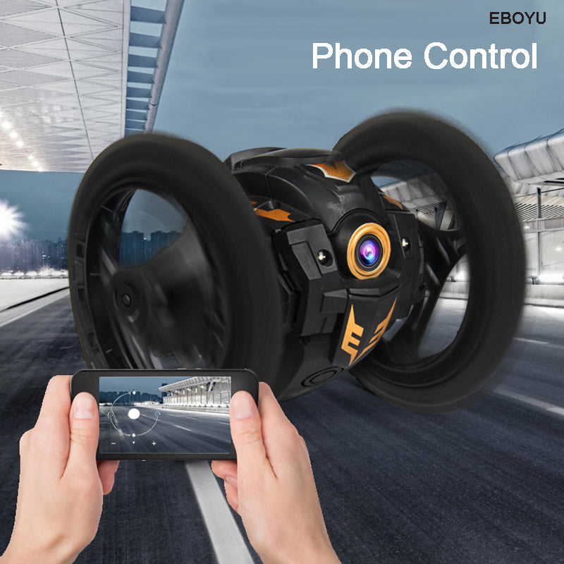 Color: Black White, Specification: WiFi - 805 RC Bounce Car RC Jump Car Remote Control Stunt Car Watch Control 360? Rotation 27.6 inches Bouncing 2WD 2.4Ghz RC Car Toys