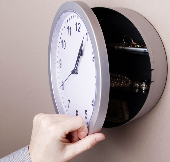 Clock Safe for Jewelry Storage and Display