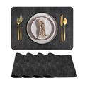 Eco-Chic Faux Leather Dining Mats - Set of 4