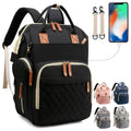 Dalaura Baby Trek Backpack | Lightweight Diaper Bag with Pacifier Slot (Black)