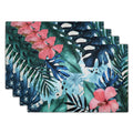 Tropical Palm Leaf Table Mats - Set of 4