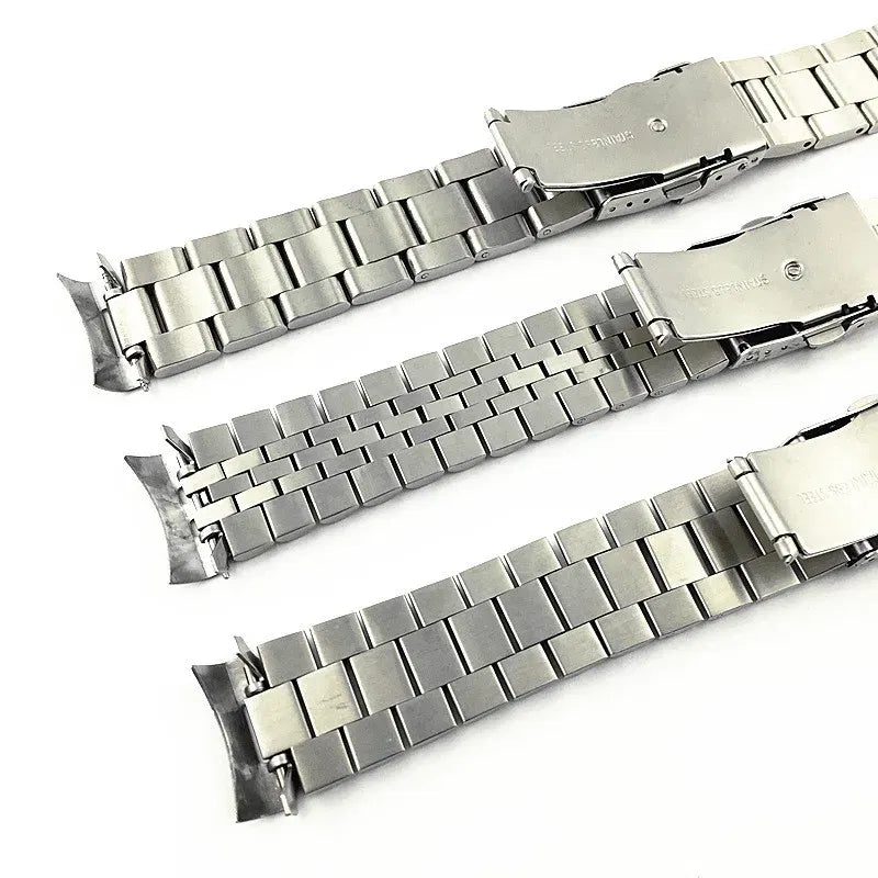 Band Color: GREEN BLUE, Band Width: 22mm - For Seiko Solid Stainless Steel Band 20mm 22mm Men's Sports Strap Srpd Skx007/Skx009 SRPD63K1 Jubilee Curved End Bracelet