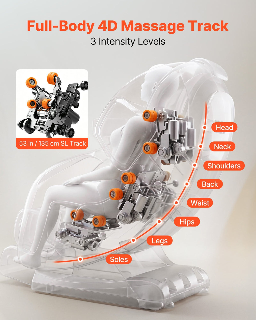 Massage Chair, 4D Zero-Gravity Full Body Massage Chair with Extendable Footrest, Automatic Modes, Airbags, Waist & Leg Heating, Bluetooth Speaker, Touchscreen Control, for Home and Office Use