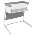 Baby Bassinet Bedside Crib with Adjustable Height Comfy Mattress-Gray - Color: Gray