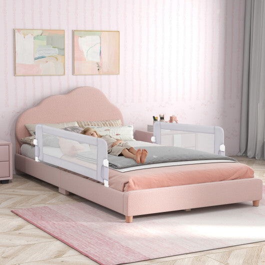 Foldable Bed Rail Swing Down Baby Bed Guard Rail-Light Gray - Color: Light Gray