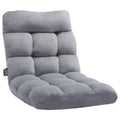 Floor Chair, Recycled Foam Folding Sofa Chair with 14 Adjustable Positions, Multifunctional Floor Chair with Back Support Ideal for Sleeping Reading, Floor Gaming Chair for Living Room, Gray