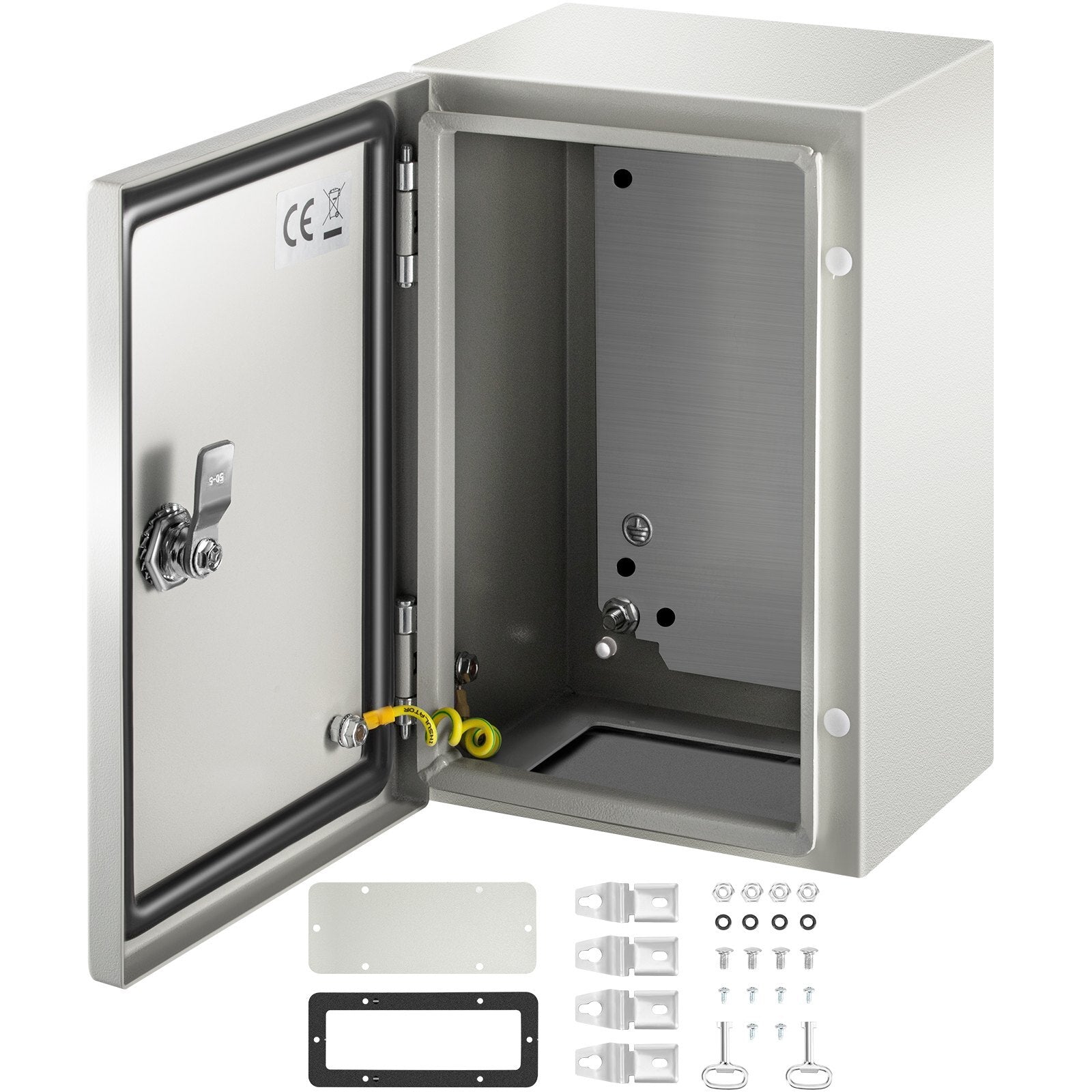 NEMA Steel Enclosure 12?8?6,NEMA 4X Steel Electrical Box,IP66 Waterproof & Dustproof,Outdoor/Indoor Electrical Junction Box,with Mounting Plate