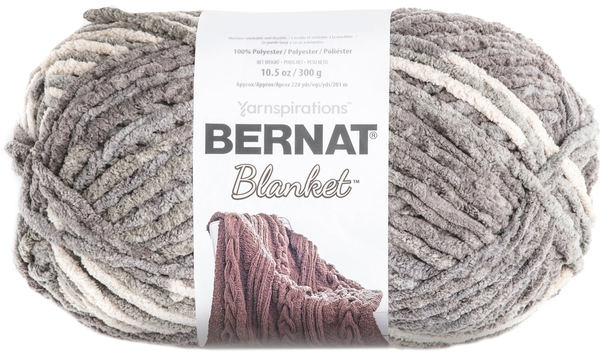Bernat Blanket Big Ball Yarn Silver Steel 1 Pack of 1 Skein