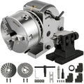 Dividing Head BS-1 Dividing Head Set 6" 3-jaw Chuck Semi Universal Milling Set with 6" Chuck+Tailstock+Dividing Plates for Milling Grinding Drilling Machine