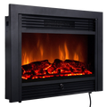 28.5 Inch Electric Fireplace Recessed with 3 Flame Colors - Color: Black - Size: 28.5 inches