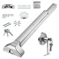 Door Push Bar Panic Exit Device, 31 Stainless Steel Commercial Emergency Exit Door Push Bar with Exterior Lever and 3 Keys, Emergency Exit Door Hardware for 30"-36" Metal Wood Door