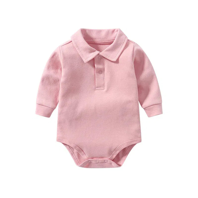 Color: Blue, Kid Size: 24M - New Arrived Cotton Winter Autumn Baby Romper Baby Bodysuits Long Sleeve Polo Romper for Baby Girls Boys