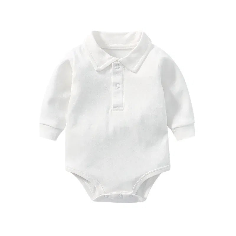 Color: Blue, Kid Size: 24M - New Arrived Cotton Winter Autumn Baby Romper Baby Bodysuits Long Sleeve Polo Romper for Baby Girls Boys