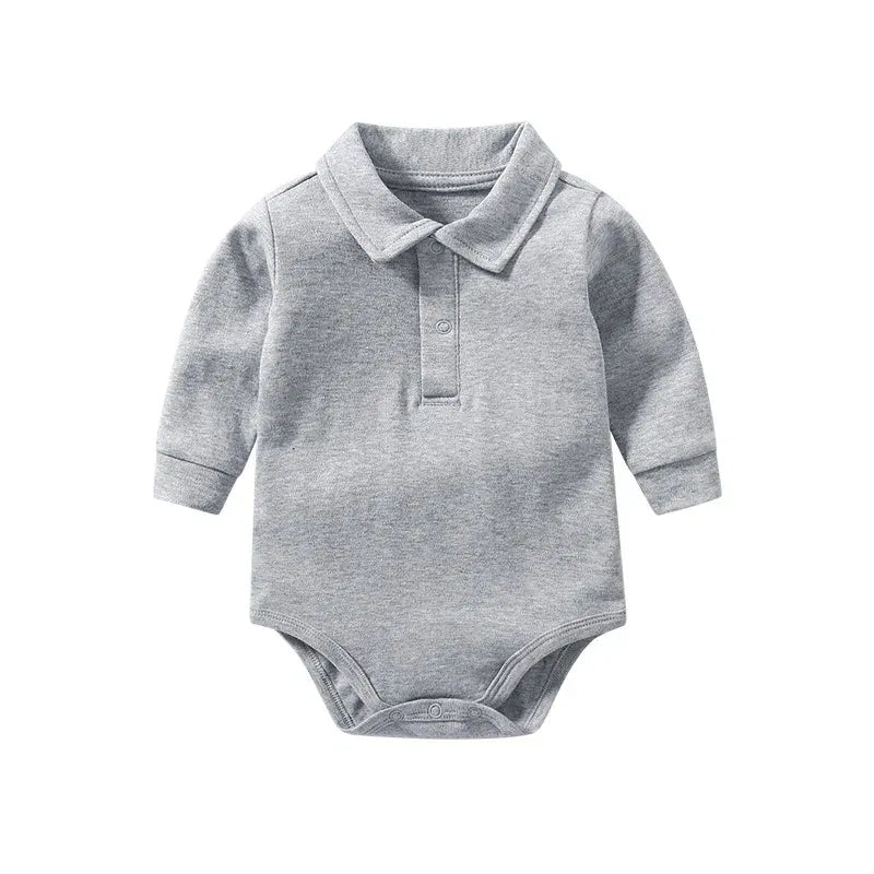 Color: Blue, Kid Size: 24M - New Arrived Cotton Winter Autumn Baby Romper Baby Bodysuits Long Sleeve Polo Romper for Baby Girls Boys