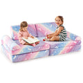 8 Pieces Modular Kids Play Couch Glow in the Dark Toddler Sectional Sofa-Multicolor - Color: Multicolor