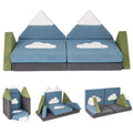 12 Pieces Snow Mountain Theme Toddler Foam Building Fort
