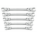 GearWrench 5 Piece Flex Head Flare Nut SAE Wrench Set