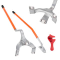 Tire Mount Demount Tool, 22.5"-24.5" Manual Steel Tire Changer Mount Demount Removal Tool, with Extra Bead Holder, Tubeless Truck Bead Breaker, 3 PCS Tire Changing Tools, Orange