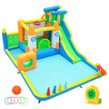 10-in-1 Inflatable Bounce House with Water Slide and 680W Blower for Kids