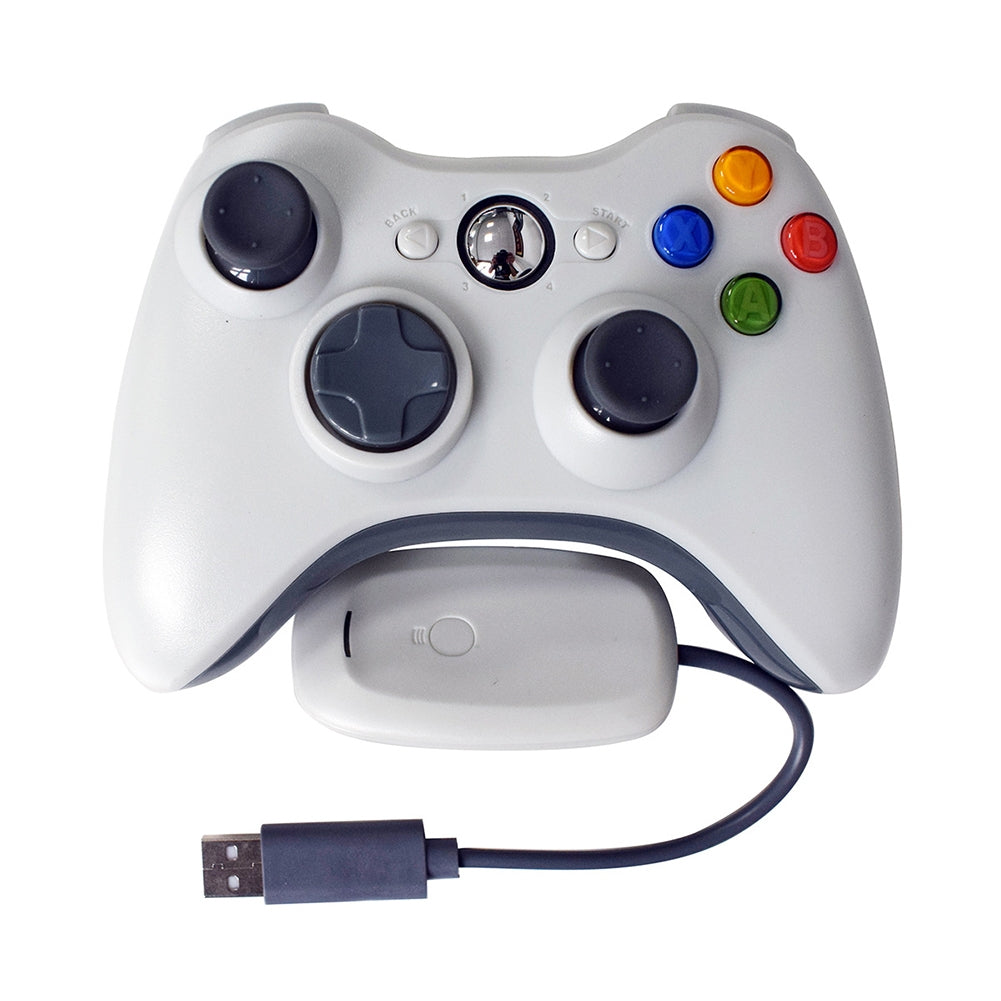 Wireless Controller Joysticks Bluetooth Vibration Gamepad Handle with 2.4G Receiver Compatible for Xbox360 PC Pink