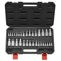 Hex Bit Socket Set, 32-Piece, S2 Alloy Steel and Cr-V Steel, Standard SAE and Metric, 1/4 in, 3/8 in, and 1/2 in Drives, with Enhanced Storage Case, Allen Socket Set for Mechanics, Auto Repair