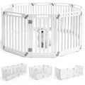 31.5" Height Indoor Outdoor Dog Playpen with 10 Panels-White - Color: White