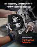 Master Wheel Hub & Bearing Remover & Installer Kit, Fits Most Front-Wheel Drive Vehicles, Front Wheel Bearing Removal Tool, Wheel Bearing Installer Kit, Easy Bearing Swaps with No Press Required