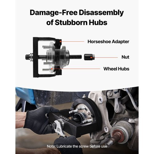 Master Wheel Hub & Bearing Remover & Installer Kit, Fits Most Front-Wheel Drive Vehicles, Front Wheel Bearing Removal Tool, Wheel Bearing Installer Kit, Easy Bearing Swaps with No Press Required