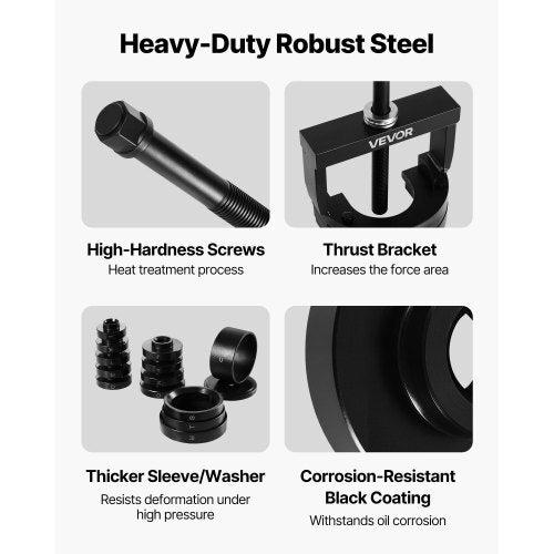 Master Wheel Hub & Bearing Remover & Installer Kit, Fits Most Front-Wheel Drive Vehicles, Front Wheel Bearing Removal Tool, Wheel Bearing Installer Kit, Easy Bearing Swaps with No Press Required