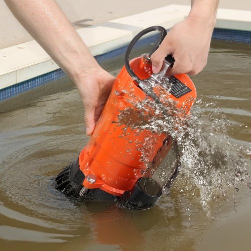 1/2 HP Submersible Trash Pump, 2000 GPH, 120V Cast Iron Submersible Sump Sewage Pump with 2 in Discharge, 39 ft Max Lift, Drain Dirty Clean Water, for Pools, Garden, Pond, Basement, Flooded Area